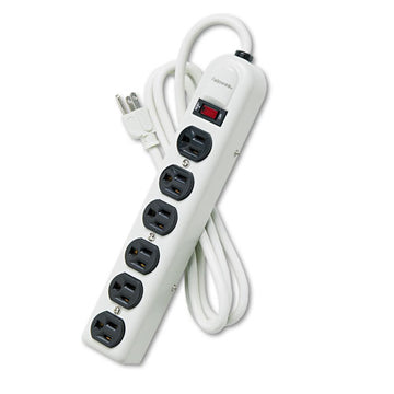 Fellowes® Six-outlet Metal Power Strip, 120v, 6 Ft Cord, 12.19 X 2.5 X 1.38, Platinum freeshipping - TVN Wholesale